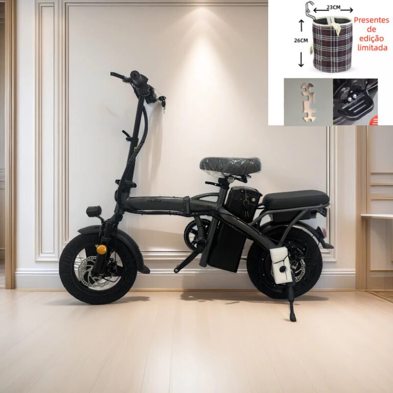 Bicicleta Elétrica NUDA Dobrável com Motor Potente 400W para Adultos